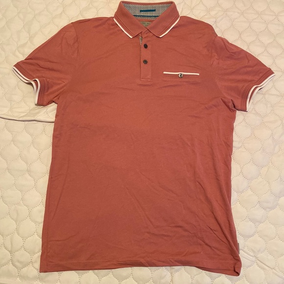 Men’s Ted Baker London Polo, Pink, Size = 3 (M), NWOT - Picture 4 of 4